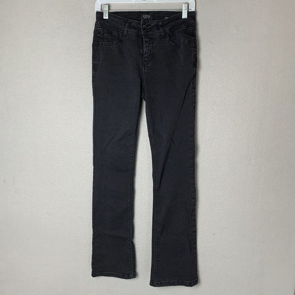 Curve Appeal Jean Women 4/27 Black Curve Creator High Rise Boot Preppy Cowgirl